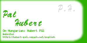 pal hubert business card